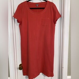 Talbots Coral Short-Sleeve Pocket Shift Dress